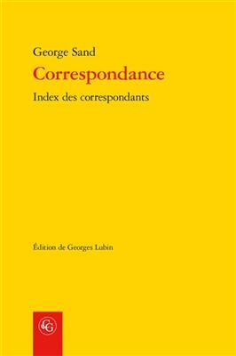 Correspondance - George Sand, Georges Lubin