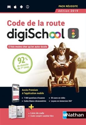 Code de la route digischool : édition 2019 : pack réussite