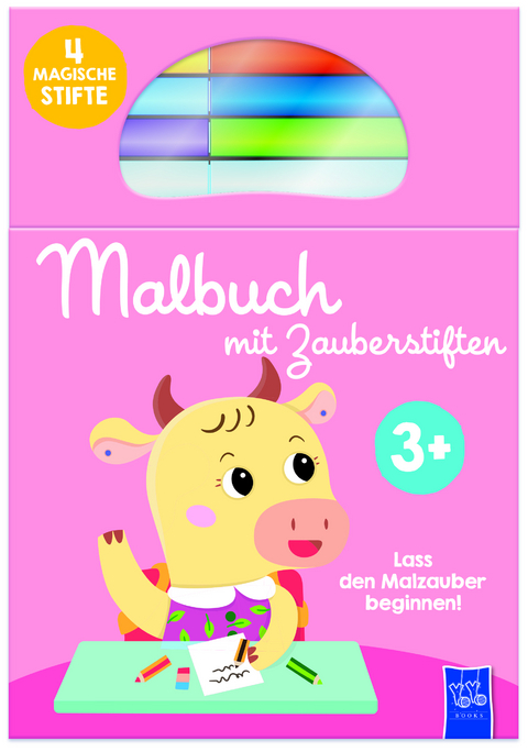 Malbuch mit Zauberstiften 3 + (pink)