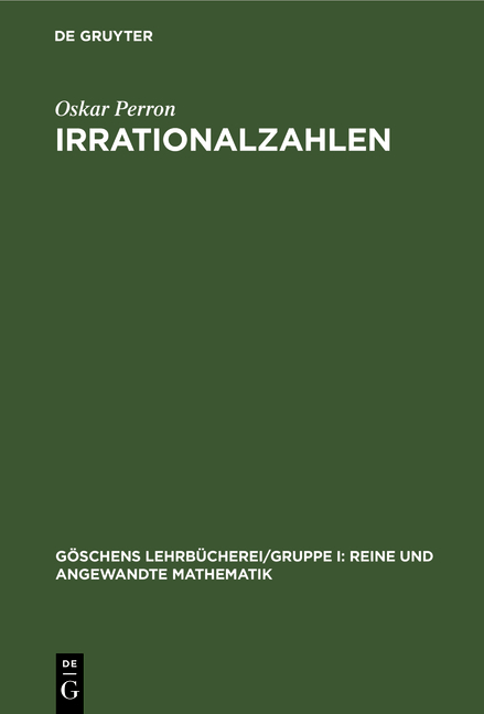 Irrationalzahlen - Oskar Perron