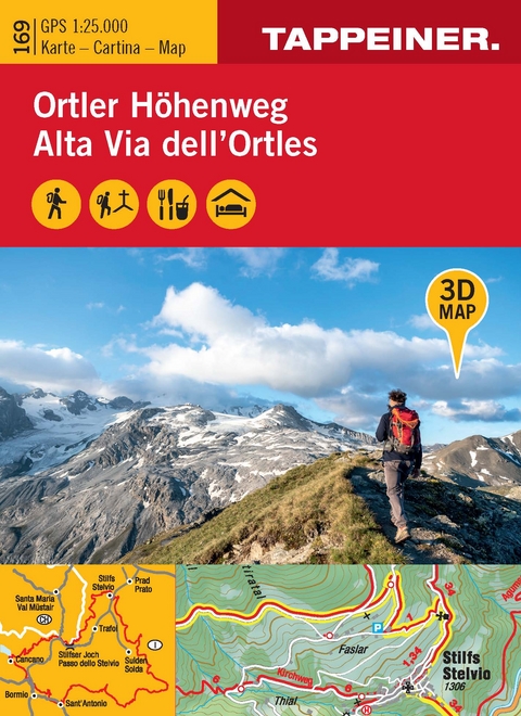 3D-Wanderkarte Ortler-Höhenweg - 