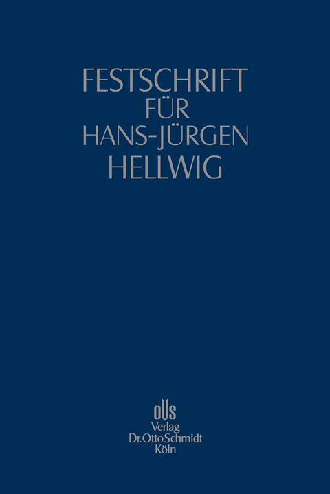 Festschrift für Hans-Jürgen Hellwig - 