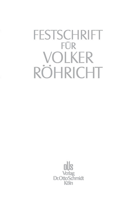 Festschrift für Volker Röhricht - 