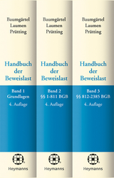 Bundle Handbuch der Beweislast Band 1-3 - Baumgärtel, Gottfried; Laumen, Hans Willi