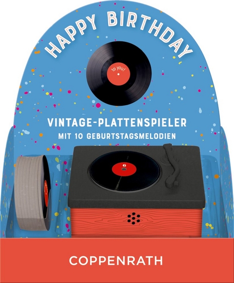 Vintage-Plattenspieler - Happy Birthday