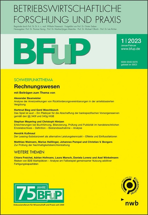 BFuP - Betriebswirtschaftliche Forschung und Praxis online