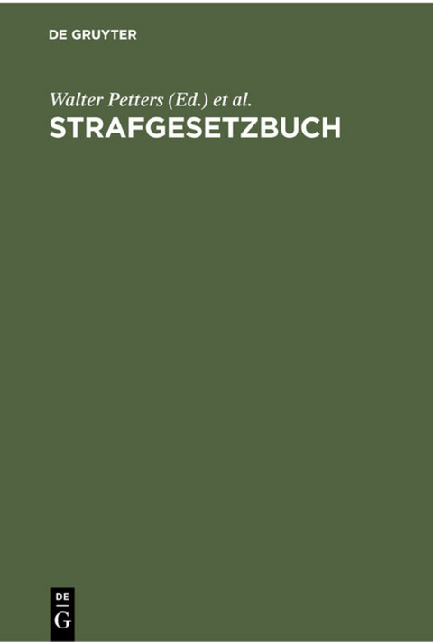 Strafgesetzbuch - 