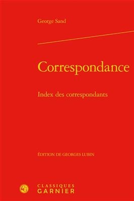 Correspondance - George Sand, Georges Lubin