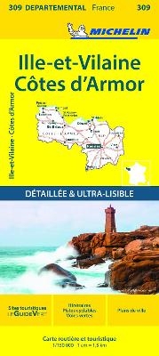 Cotes-d'Armor, Ille-et-Vilaine - Michelin Local Map 309 -  Michelin