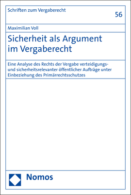 Sicherheit als Argument im Vergaberecht - Maximilian Voll