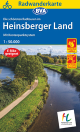 Radwanderkarte BVA Radwandern im Heinsberger Land 1:50.000, reiß- und wetterfest und mit GPS-Track-Download der ausgeschilderten Routen - 
