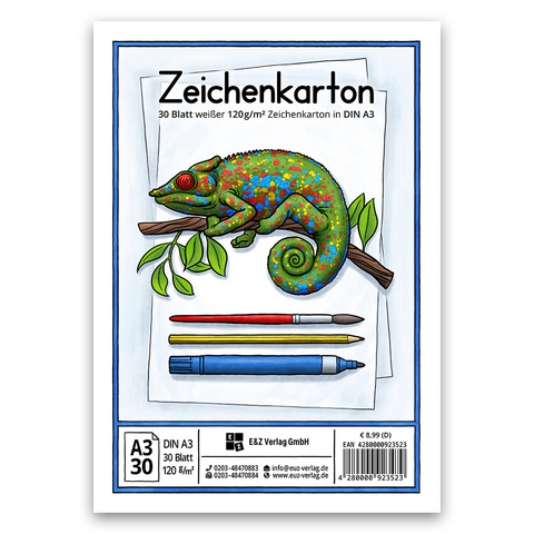 Zeichenkarton A3 120g/m² 30 Blatt weiß