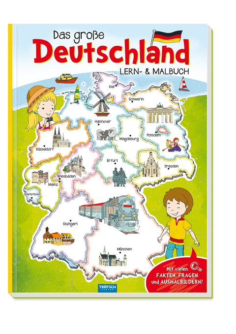 Trötsch Malbuch Mein großes Deutschland Lern und Malbuch