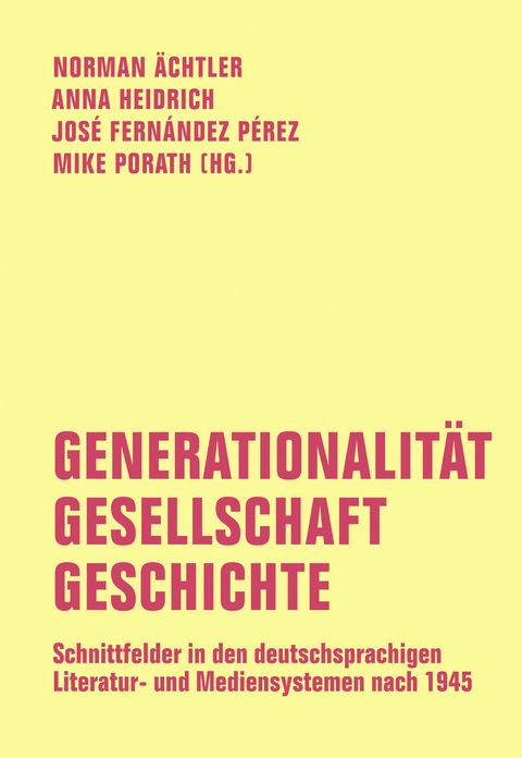 Generationalität - Gesellschaft - Geschichte - 