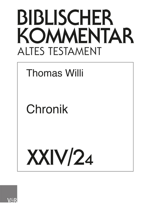 Chronik (1 Chr 22:2-29:30) - Thomas Willi