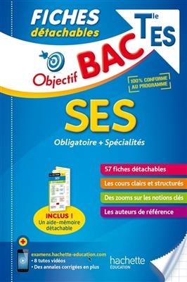 SES terminale ES : obligatoire + spécialités : 57 fiches détachables - Olivier Thierry