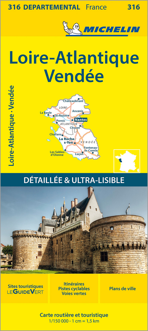 Loire-Atlantique Vendee - Michelin Local Map 316 -  Michelin
