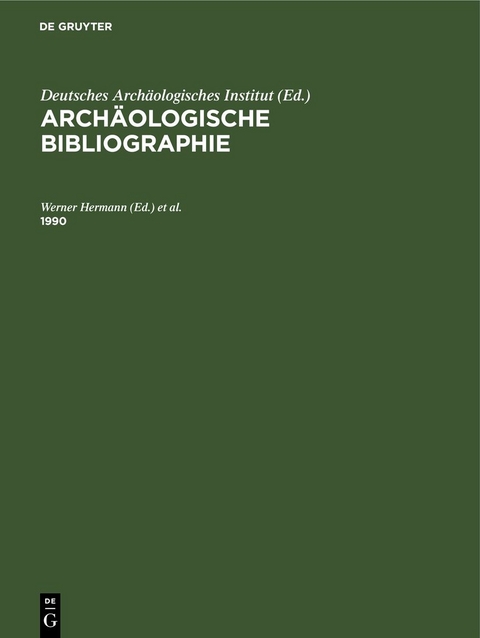 Archäologische Bibliographie / 1990 - 