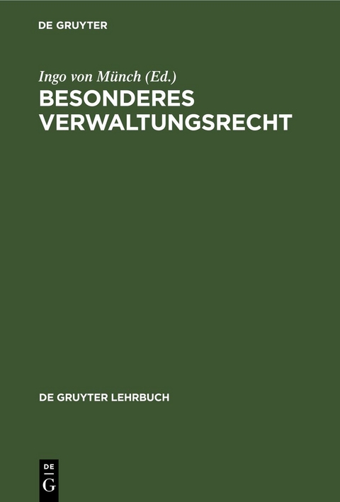 Besonderes Verwaltungsrecht - 