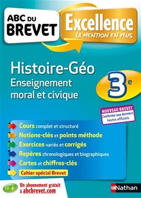 Histoire géo, enseignement moral et civique 3e : nouveau brevet - Sandrine Gstalter-Mortagne, Pascal Jezequel,  n