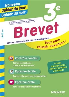 Brevet 3e -  CAHIER JOUR/SOIR