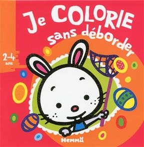 Je colorie sans déborder, 2-4 ans : lapin et filet à papillons