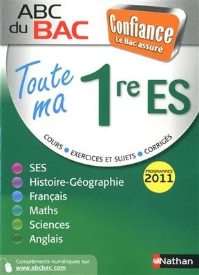 Toute ma 1re ES : programmes 2011