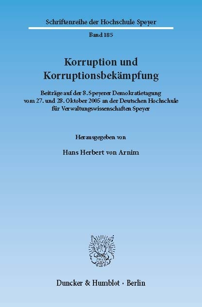 Korruption und Korruptionsbekämpfung. - 