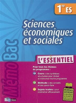 Sciences économiques et sociales 1re ES - Pierre-Olivier Perl