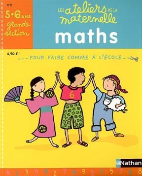 Maths, grande section 5-6 ans : pour faire comme à l'école - Huguette Chauvet, Pascale Estellon