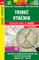 Tribeč, Vtáčnik / Tribetzgebirge, Vogelgebirge (Wander - Radkarte 1:40.000)
