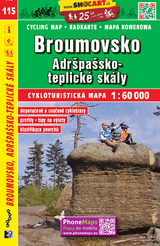 Broumovsko, Adršpašsko-teplické skály / Braunau, Adersbacher Felsenstadt (Radkarte 1:60.000)