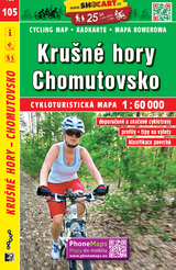 Krušné hory, Chomutovsko / Erzgebirge, Komotau (Radkarte 1:60.000)