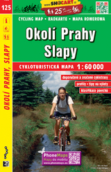 Okolí Prahy, Slapy / Prag Umgebung, Slapy-Stausee (Radkarte 1:60.000)