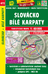 Slovácko, Bílé Karpaty / Mährische Slowakei, Weiße Karpaten (Wander - Radkarte 1:40.000)