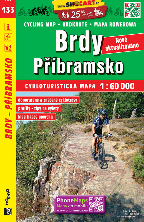 Brdy, Příbramsko / Brdy, Pribram (Radkarte 1:60.000)