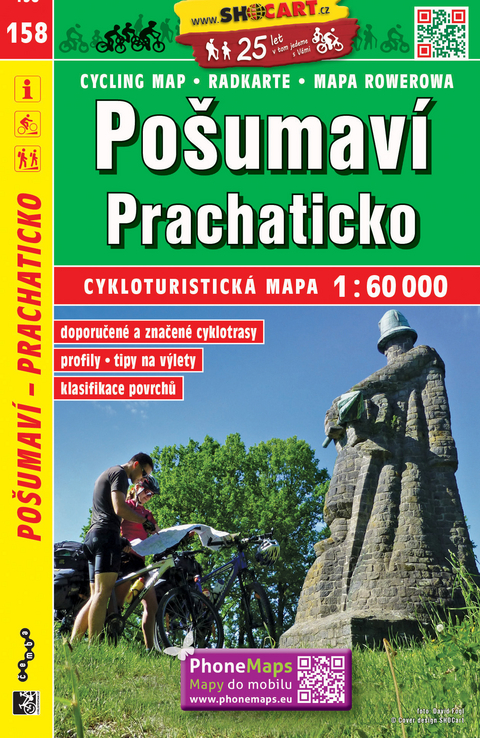 Pošumaví, Prachaticko / Böhmerwald-Vorgebirge, Prachatitz (Radkarte 1:60.000)