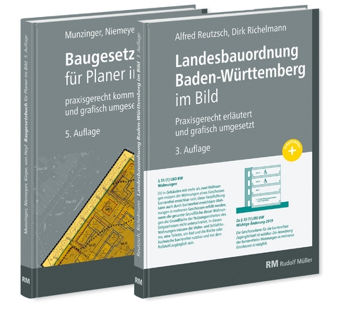 Buchpaket: Baugesetzbuch für Planer im Bild & Landesbauordnung Baden-Württemberg im Bild - Timo Munzinger, Eva Maria Levold, Folkert Kiepe, Alfred Reutzsch, Dirk Richelmann