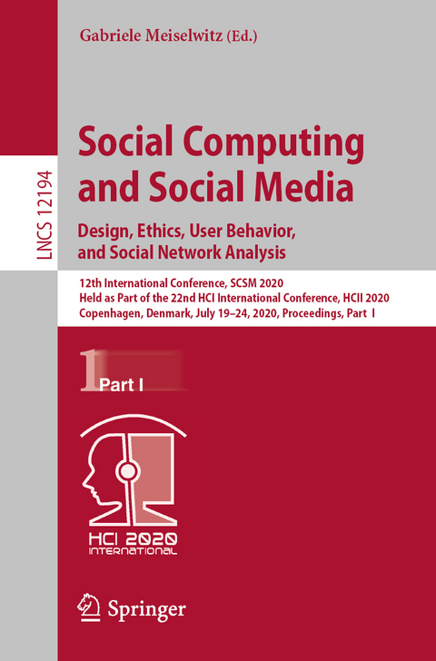 Social Computing and Social Media. Design, Ethics, User Behavior, and Social Network Analysis - 