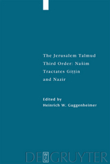 The Jerusalem Talmud. Third Order: Našim / ee - 