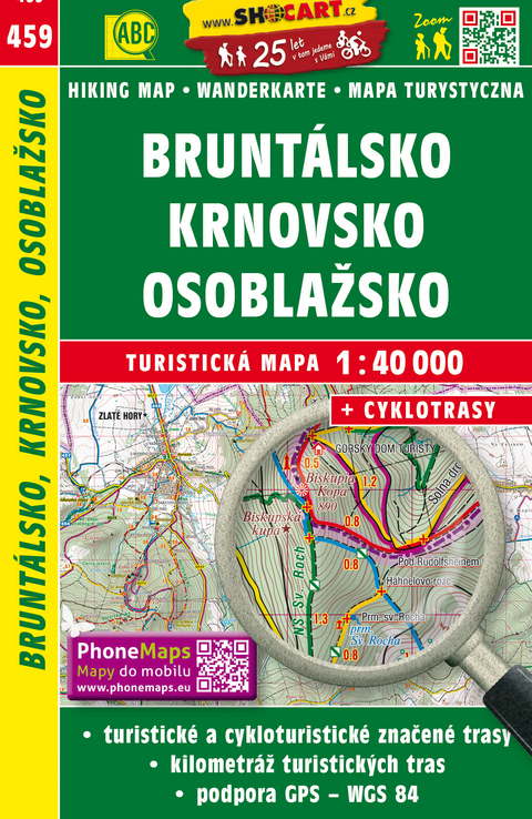 Bruntálsko, Krnovsko, Osoblažsko / Freudenthal, Jägerndorf, Hotzenplotz (Wander - Radkarte 1:40.000)