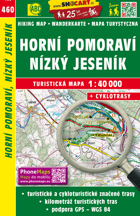 Horní Pomoraví, Nízký Jeseník / Oberer Marchtal, Niederes Gesenke (Wander - Radkarte 1:40.000)