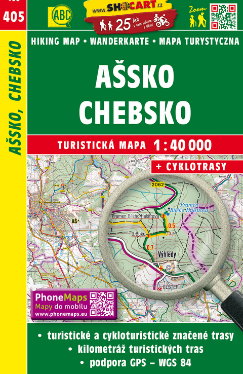 Ašsko, Chebsko / Asch, Eger Umgebung (Wander - Radkarte 1:40.000)