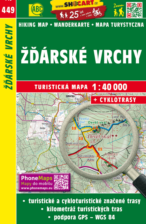 Žďárské vrchy / Saarer Höhen (Wander - Radkarte 1:40.000)