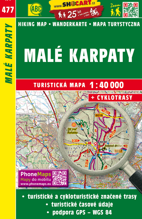 Malé Karpaty / Kleine Karpaten (Wander - Radkarte 1:40.000)