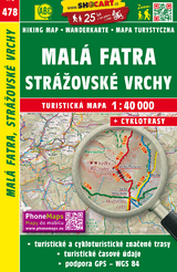 Malá Fatra, Strážovské vrchy / Kleine Fatra, Strážovské vrchy (Wander - Radkarte 1:40.000)