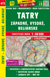 Tatry - Západné, Vysoké, Belianské / Tatra - Westliche, Hohe, Belaer (Wander - Radkarte 1:40.000)