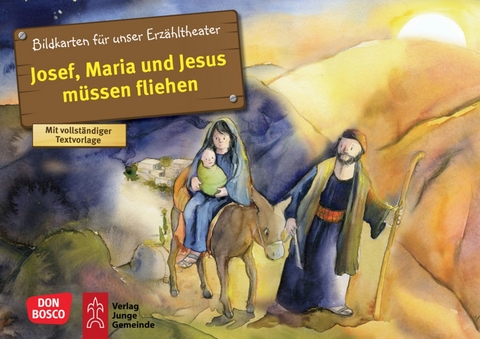 Josef, Maria und Jesus müssen fliehen. Kamishibai Bildkartenset - Klaus-Uwe Nommensen