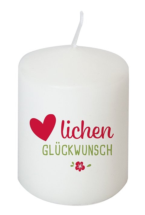 Kerze Herzlichen Glückwunsch! - 