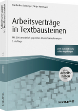 Arbeitsverträge in Textbausteinen - inkl. Arbeitshilfen online - Steininger, Friederike; Herrmann, Kaja